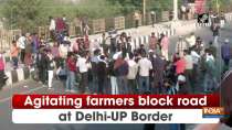 Agitating farmers block road at Delhi-UP Border