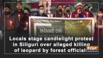 Locals stage candlelight protest in Siliguri over alleged killing of leopard by forest officials