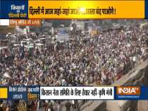 Thousands of farmers gather at Singhu border, stage protest with cattle