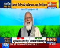 PM Modi interacts with farmers after release of Rs 18,000 crores as part of PM-Kisan scheme