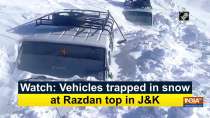 Watch: Vehicles trapped in snow at Razdan top in Jammu and Kashmir