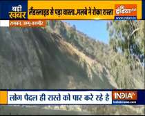 Jammu & Kashmir: Landslide blocks raod in Ramban