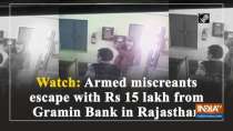 Watch: Armed miscreants escape with Rs 15 lakh from Gramin Bank in Rajasthan