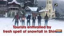 Tourists enthralled by fresh spell of snowfall in Shimla