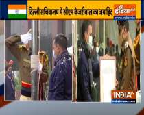 Kejriwal hoists national flag at Delhi Secretariat to mark R-Day celebrations