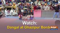 A match of Kabaddi was organised at Ghazipur border