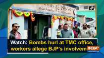 Watch: Bombs hurl at TMC office, workers allege BJP