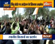Watch: Locals protest demanding farmers to vacate Singhu border