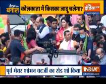 Ex-TMC Leader Sovan Chatterjee leads BJP roadshow in Kolkata