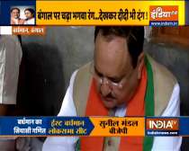 JP Nadda eats lunch at farmer’s house in West Bengal