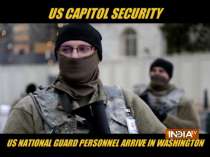 US National Guard personnel arrive in Washington