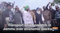 Transport union protests in Jammu over economic package