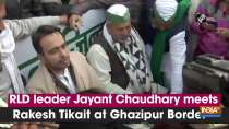 RLD leader Jayant Chaudhary meets Rakesh Tikait at Ghazipur Border