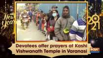 Devotees offer prayers at Kashi Vishwanath Temple in Varanasi