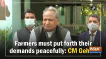 Farmers must put forth their demands peacefully: CM Gehlot