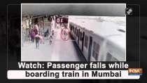 Watch: Passenger falls while boarding train in Mumbai