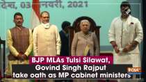 BJP MLAs Tulsi Silawat, Govind Singh Rajput take oath as MP cabinet ministers