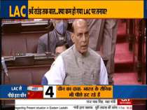 Defence Minister Rajnath Singh makes a statement on ‘present situation in Eastern Ladakh’ in Rajya Sabha
