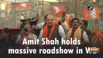 Amit Shah holds massive roadshow in WB