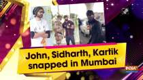 John, Sidharth, Kartik snapped in Mumbai