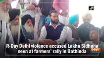R-Day Delhi violence accused Lakha Sidhana seen at farmers