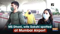 MS Dhoni, wife Sakshi spotted at Mumbai Airport