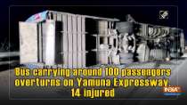 Bus carrying around 100 passengers overturns on Yamuna Expressway, 14 injured