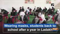 Wearing masks, students back to school after a year in Ladakh