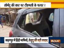 Bengal Polls 2021: Vehicle of BJP leader Soumendu Adhikari allegedly attacked by TMC workers