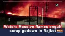 Watch: Massive flames engulf scrap godown in Rajkot