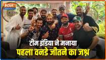 IND vs ENG: Ravi Shastri joins Virat Kohli, Rohit Sharma as Indian team celebrates 1st ODI win