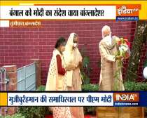 PM Modi plants a sapling at Bangabandhu Mausoleum Complex
