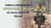 	Woman sarpanch on a development mission of Naxal-affected village