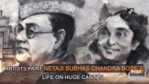 Artists paint Netaji Subhas Chandra Bose