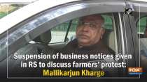 Suspension of business notices given in RS to discuss farmers