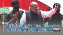 Watch: Amit Shah hold massive road show in Kanyakumari