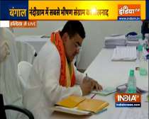  Bengal polls 2021: BJP's Suvendu Adhikari files nomination from Nandigram