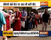 Long queue of people outside NESCO and BKC vaccination Centre in Maharashtra