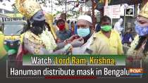 Watch: Lord Ram, Krishna, Hanuman distribute mask in Bengaluru