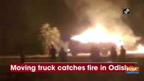 Watch: Moving truck catches fire in Odisha