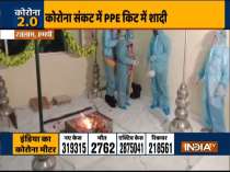 Couple ties knot wearing PPE kit after groom tests COVID positive in Ratlam