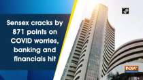 Sensex cracks by 871 points on COVID worries, banking and financials hit