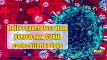 India reports less than 60,000 new COVID cases after 81 days