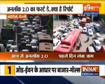 Delhi Unlock : Massive traffic jam in delhi, Watch Ground report on day 1 of unlock