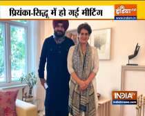 Navjot Singh Sidhu Meets Priyanka Gandhi in Delhi