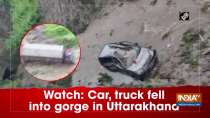 Watch: Car, truck fell into gorge in Uttarakhand