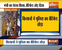 Haryana: Clash between protesting farmers & police takes place in Yamuna Nagar 