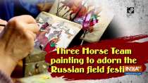 Three Horse Team painting to adorn the Russian field festival