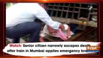 Watch: Senior citizen narrowly escapes death after train in Mumbai applies emergency brakes