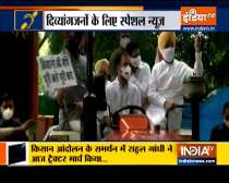 Special News | Rahul Gandhi drives tractor to reach Parliament